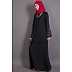 Embroidered abaya with Butterfly sleeves- Black Embroidered abaya with Butterfly sleeves- Black